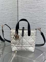 Okify Dior Toujours Bag White Black Strap 18x16x12cm - 3