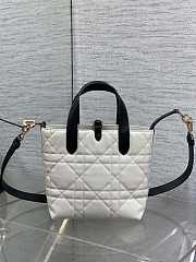 Okify Dior Toujours Bag White Black Strap 18x16x12cm - 2