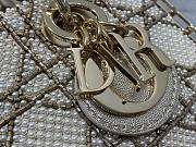 Okify Dior Lady Pearl Bead Bag 16x9x5cm - 4