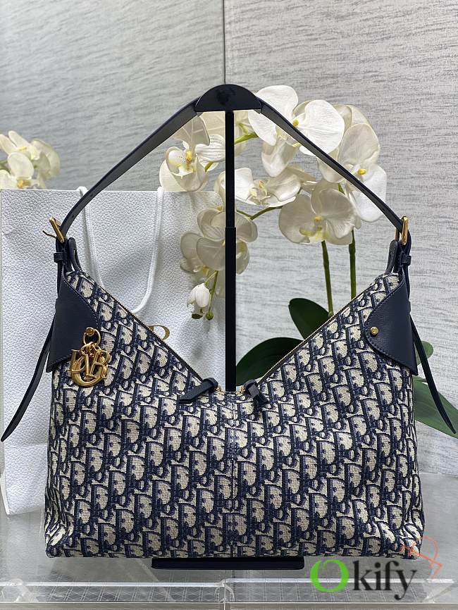 Okify Dior Voyage Large Bag Blue 34x22x13cm - 1