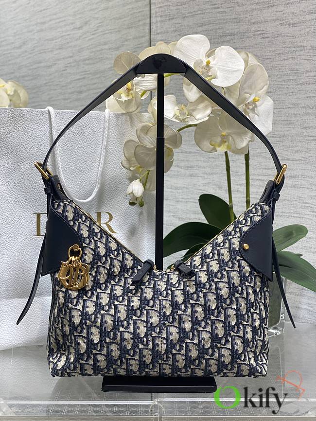 Okify Dior Voyage Medium Bag Blue 28x18x12cm - 1