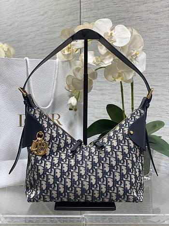 Okify Dior Voyage Medium Bag Blue 28x18x12cm