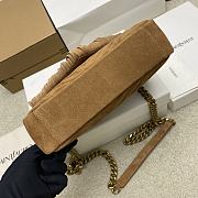 Okify YSL College Tassels Bag Brown Suede 24x17x6.5cm - 6