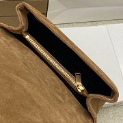 Okify YSL College Tassels Bag Brown Suede 24x17x6.5cm - 4