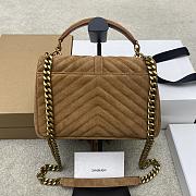 Okify YSL College Tassels Bag Brown Suede 24x17x6.5cm - 3