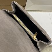 Okify YSL College Tassels Bag Gray Suede 24x17x6.5cm - 3