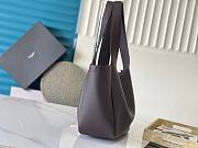 Okify YSL LE 5 A 7 Bea Bag Dark Brown Grained Leather 50x28x18cm - 4