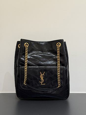 Okify YSL Niki Shopping Bag Black Vintage 30x25x12cm