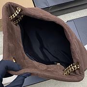Okify YSL Loulou Puffer Large Bag Dark Brown Suede 35x23x13.5cm - 4