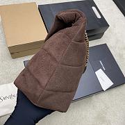 Okify YSL Loulou Puffer Large Bag Dark Brown Suede 35x23x13.5cm - 3