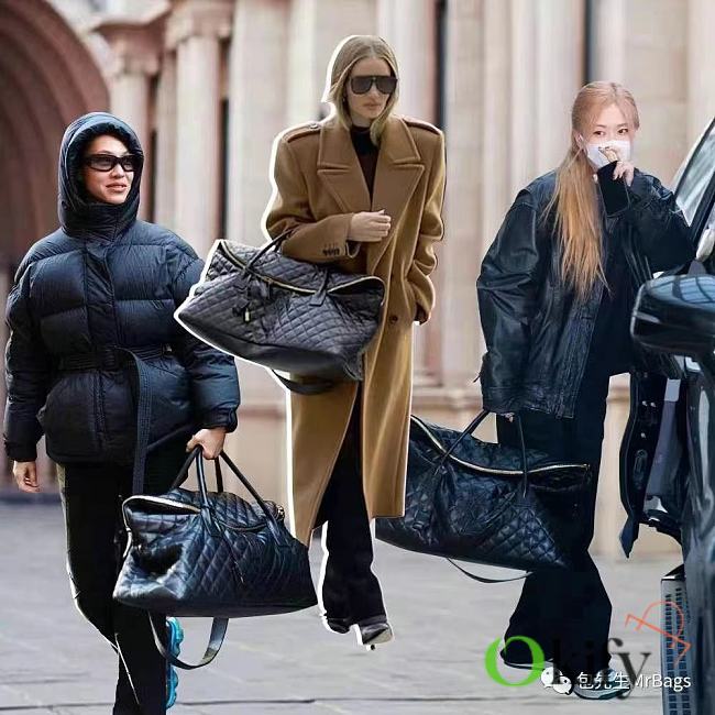 Okify YSL ES Giant Quilted Travel Bag Black 56x50x19cm - 1