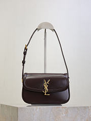 Okify YSL Solferino Box Bag Dark Brown 19x12x7.5cm - 1