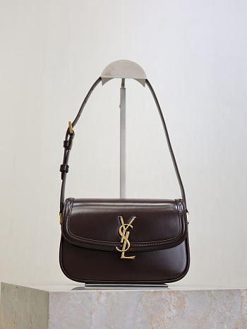 Okify YSL Solferino Box Bag Dark Brown 19x12x7.5cm