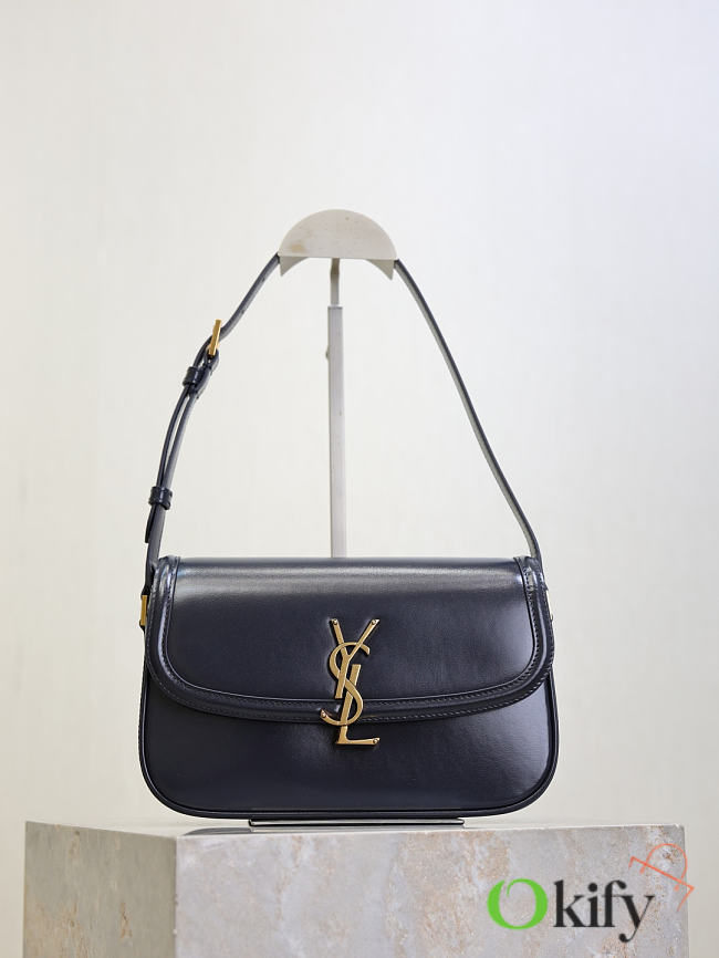 Okify YSL Solferino Box Medium Bag Dark Blue 24.5x15x8.5cm - 1