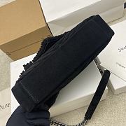 Okify YSL College Tassels Bag Black Suede 24x17x6.5cm - 6