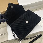 Okify YSL College Tassels Bag Black Suede 24x17x6.5cm - 5