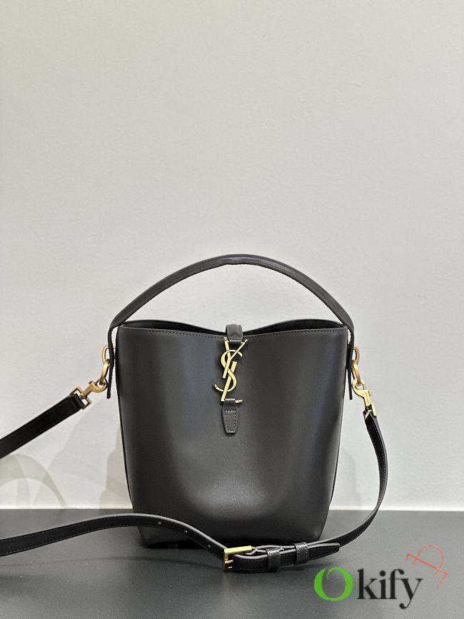 Okify YSL Le 37 Bucket Medium Bag Gray 20x17x13cm - 1