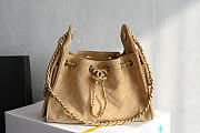 Okify CC 25 Hobo Small Bag Sand Beige Suede 22x20x12.5cm - 1