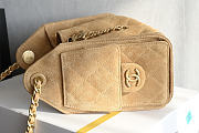 Okify CC 25 Hobo Small Bag Sand Beige Suede 22x20x12.5cm - 4