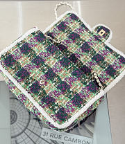 Okify CC Coco Neige 25/26 Tweed Flap Bag 33.5x21x11cm 27062 - 3