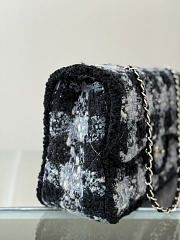 Okify CC Coco Neige 25/26 Tweed Flap Bag 33.5x21x11cm 27063 - 6