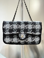 Okify CC Coco Neige 25/26 Tweed Flap Bag 33.5x21x11cm 27063 - 1