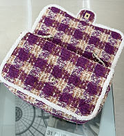 Okify CC Coco Neige 25/26 Tweed Flap Bag 33.5x21x11cm 27064 - 4