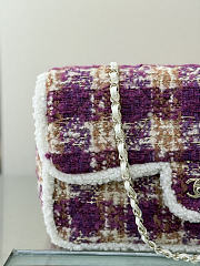 Okify CC Coco Neige 25/26 Tweed Flap Bag 33.5x21x11cm 27064 - 3