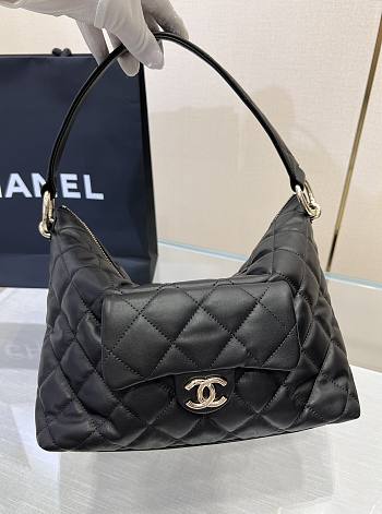 Okify CC 23B Hobo Bag Small Black 29.5x22.5x10cm