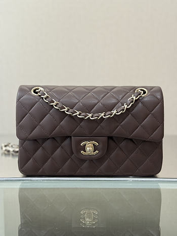 Okify CC Classic Flap Bag Dark Brown 23cm