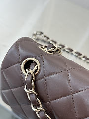 Okify CC Classic Flap Bag Dark Brown 23cm - 4