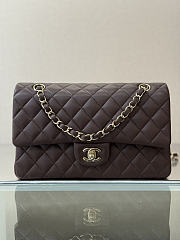 Okify CC Classic Flap Bag Dark Brown 25cm - 1