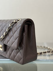 Okify CC Classic Flap Bag Dark Brown 25cm - 4