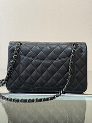 Okify CC Classic Flap Bag Black Lambskin Black Hardware 23cm - 5