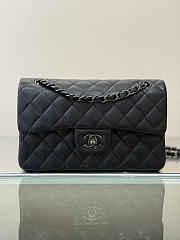 Okify CC Classic Flap Bag Black Lambskin Black Hardware 23cm - 1