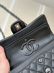 Okify CC Classic Flap Bag Black Lambskin Black Hardware 23cm - 6