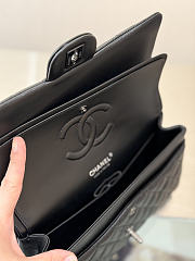 Okify CC Classic Flap Bag Black Lambskin Black Hardware 25cm - 6