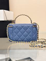 Okify CC 24A Vanity Bag Blue Caviar 19x12x4cm - 2