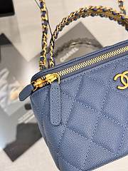 Okify CC 24A Vanity Bag Blue Caviar 19x12x4cm - 4