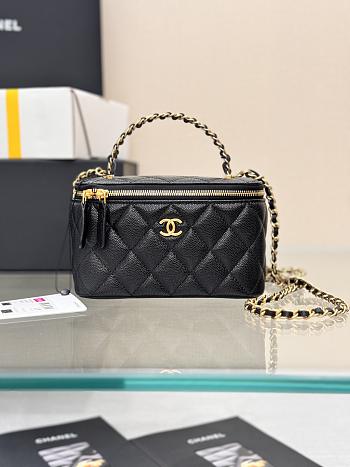 Okify CC 24A Vanity Bag Black Caviar 19x12x4cm