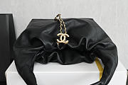 Okify CC 26C Hobo Small Bag Black Calfskin 32x24x12cm - 4