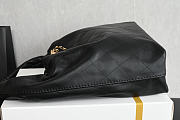 Okify CC 26C Hobo Large Bag Black Calfskin 49x39x11cm - 4