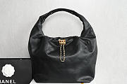 Okify CC 26C Hobo Large Bag Black Calfskin 49x39x11cm - 1