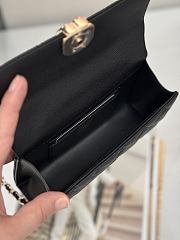 Okify CC 25P Kelly Bag Black Caviar Cross Handle 17x10x4.5cm - 3