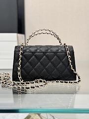 Okify CC 25P Kelly Bag Black Caviar Cross Handle 17x10x4.5cm - 4