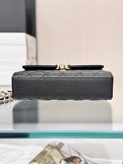 Okify CC 25P Kelly Bag Black Caviar Cross Handle 17x10x4.5cm - 6