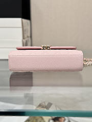 Okify CC 25P Kelly Bag Pink Caviar Cross Handle 17x10x4.5cm - 6