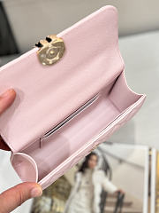 Okify CC 25P Kelly Bag Pink Caviar Cross Handle 17x10x4.5cm - 4