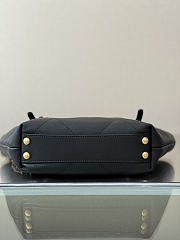 Okify CC 26C Small Tote Bag Black Calfskin 11x7.9x2.7cm - 6