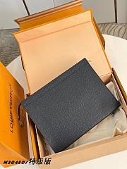 Okify Louis Vuitton Pochette Voyage MM BAG Black Taiga M30450 27x21x6cm - 5
